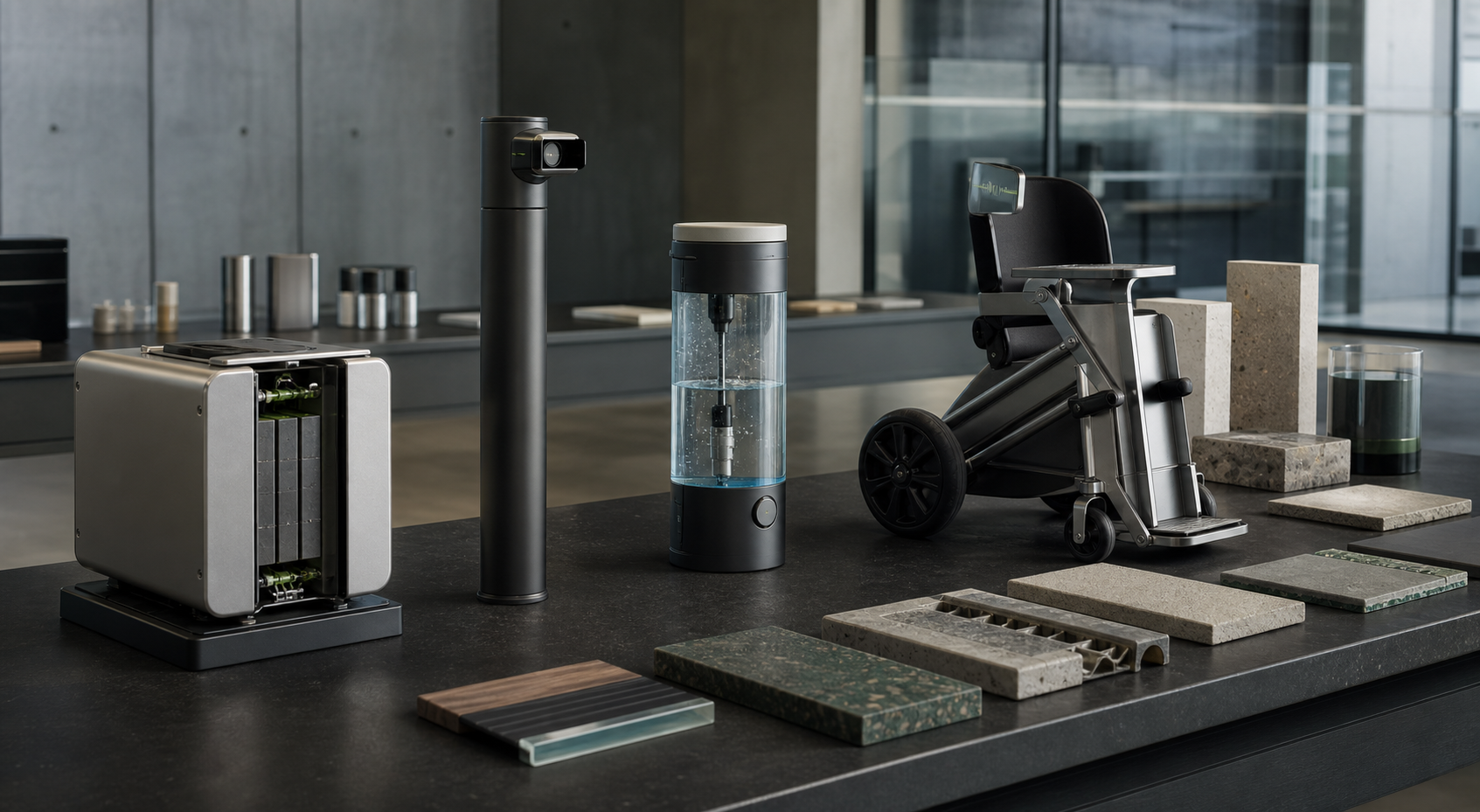 Technology and material prototypes in a laboratory